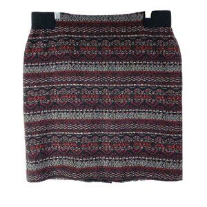 J Jill M Medium Skirt Straight Pencil Red Black